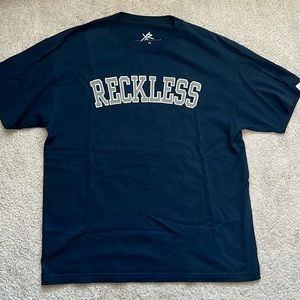 Young & Reckless T-Shirt, men’s XL, navy/gray, EUC